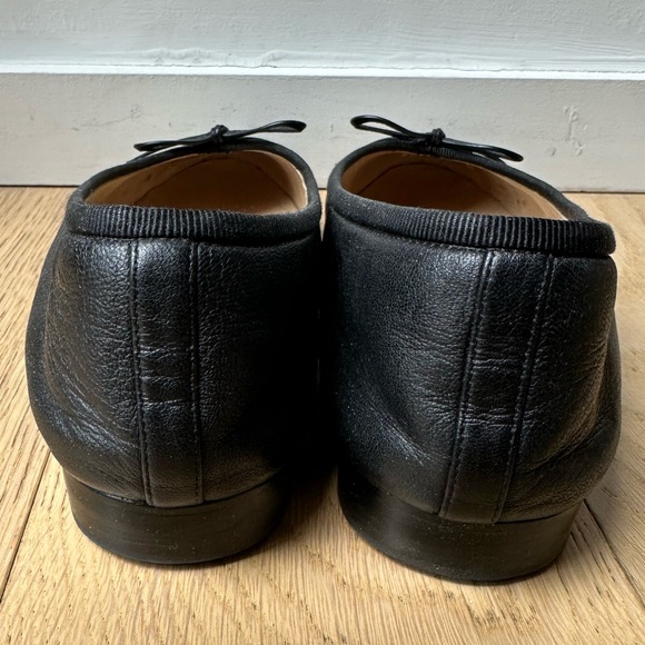 Authentic Chanel Ballet Flats Ballerina Size 37.5 BLACK/GOLD - Picture 6 of 12